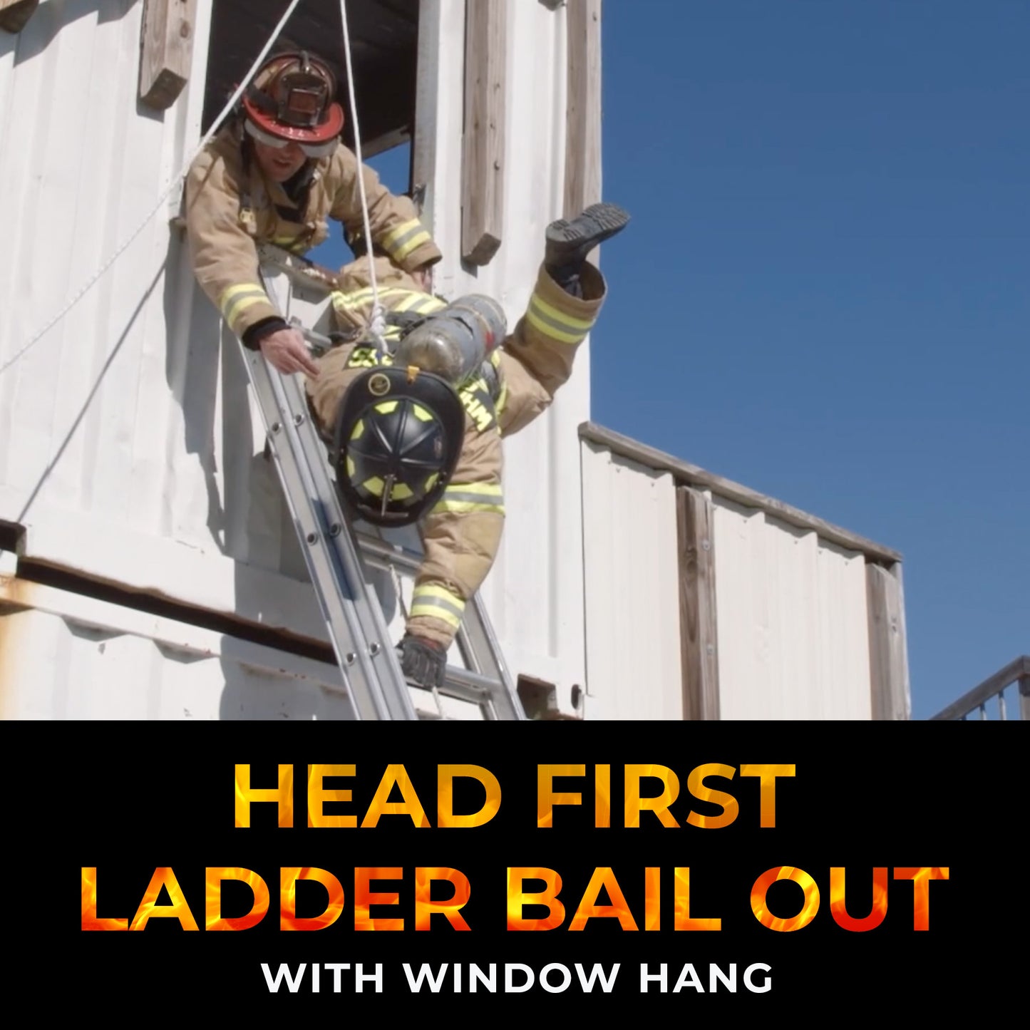 Head First Ladder Bail Out with Window Hang